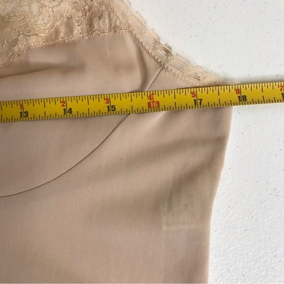 Vintage Vassarette Underneath It All 1970s Full Slip Lace Nude Womens 36 Long - Picture 11 of 14
